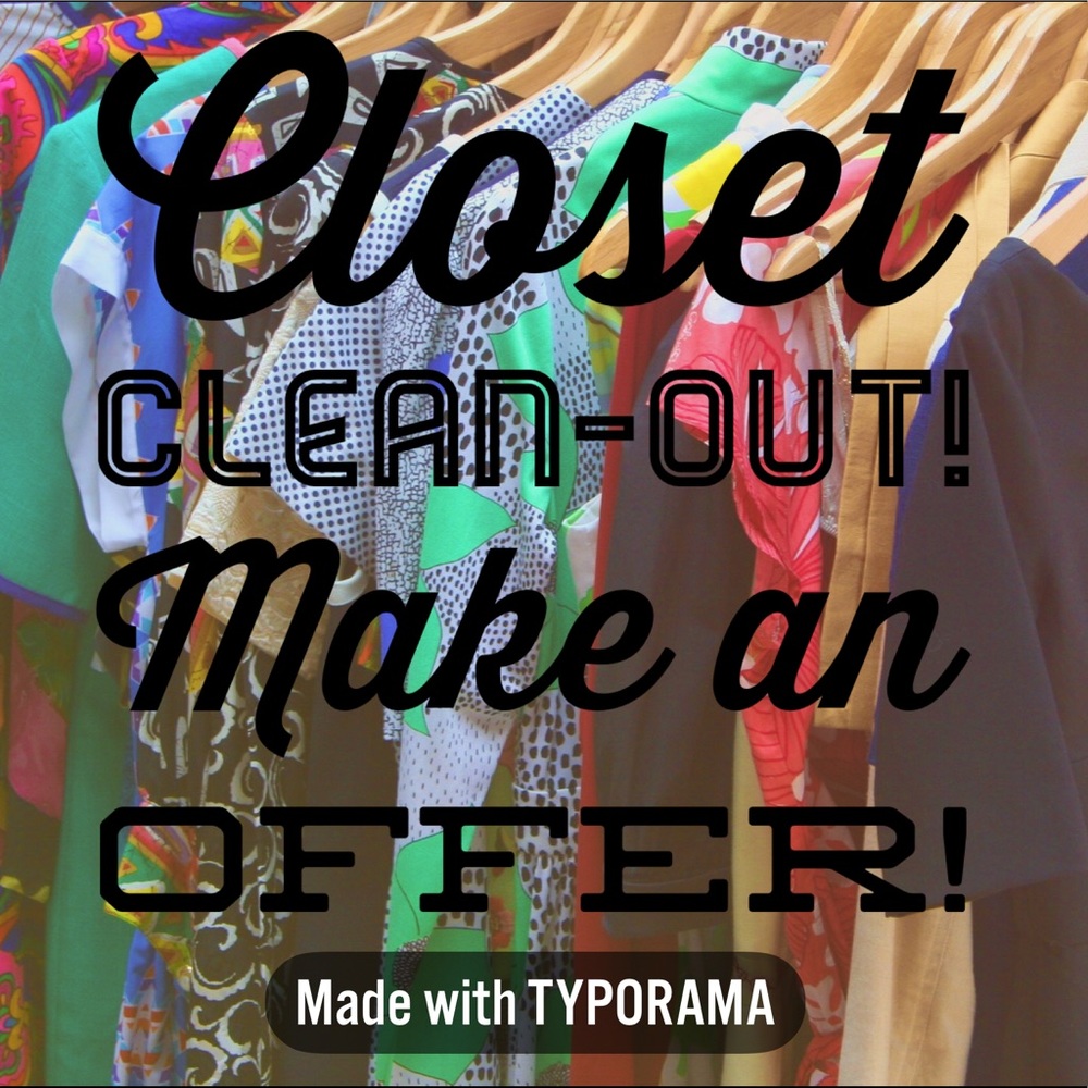 Closet Clean-Out— Open to reasonable offers!